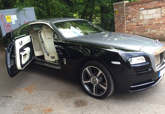 Our Rolls Royce Wraith, quite possibly the rental favourite.