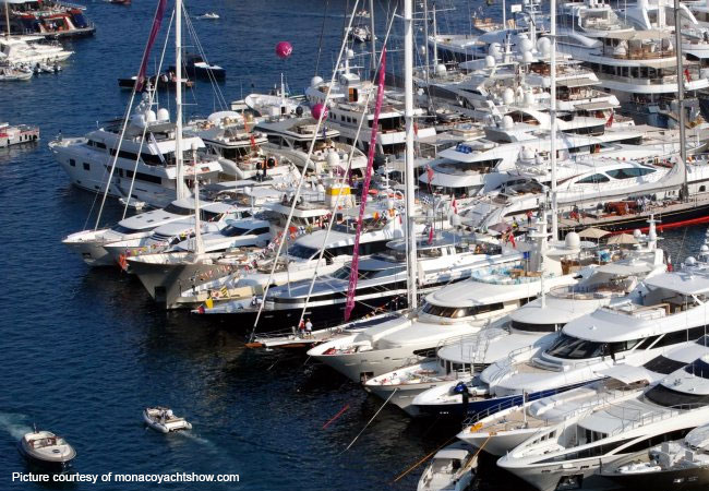 The Monaco Yacht Show attracts around 28,000 professionals yearly