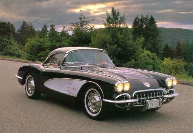 Classic 1960 Corvette C1 Rental  -  America’s Sports Cars Granddad