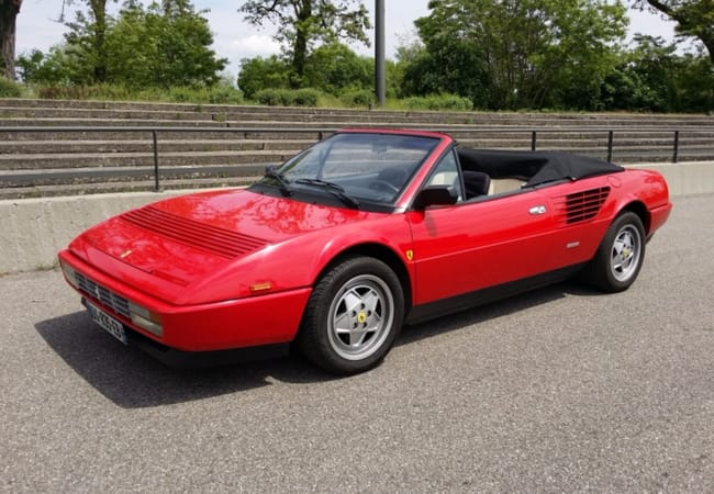 Classic 1988 Ferrari Mondial 3.2 Cabriolet Rental - A Vintage and Speed Icon