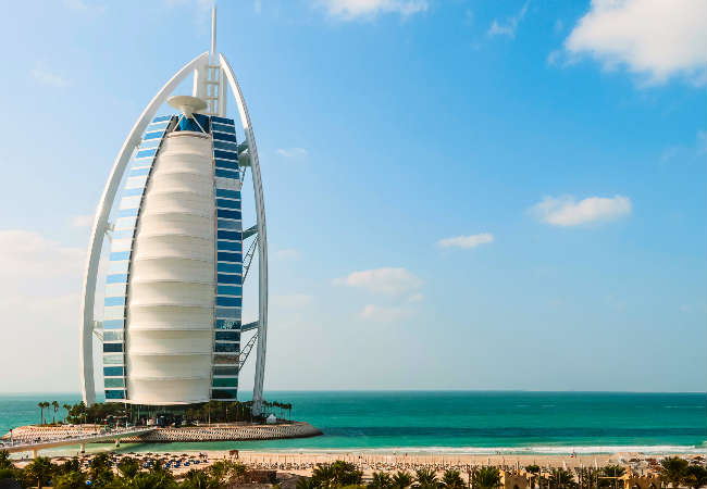 World-famous and iconic Burj Al Arab hotel
