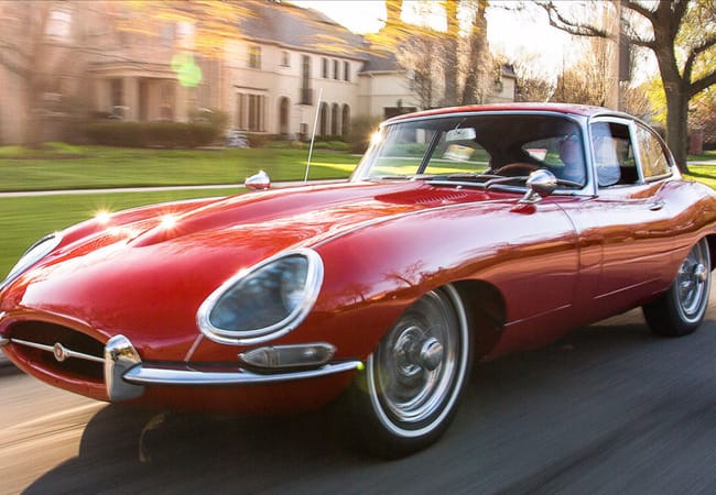 Classic 1967 Jaguar E-Type Rental -  The Movie Star