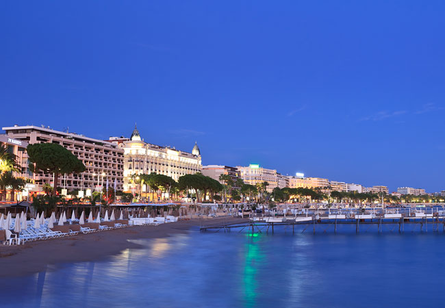 The Promenade de la Croisette in the city of Cannes