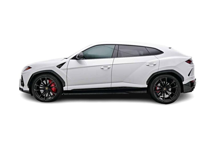 White Lamborghini Urus Side view