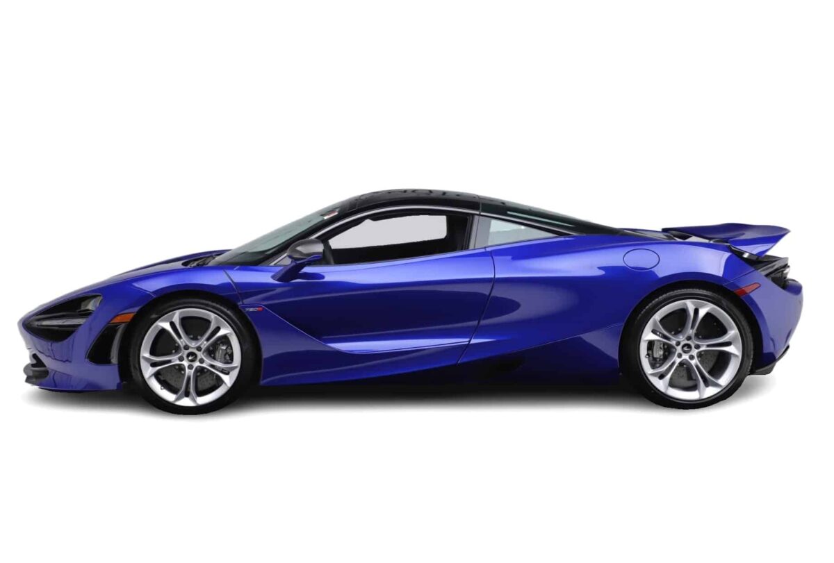 purple McLaren 720S Side view