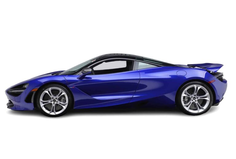 purple McLaren 720S Side view