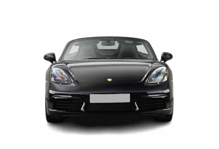 Black Porsche 718 Boxster Front view
